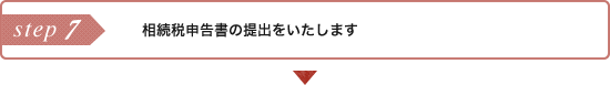 相続税申告書の提出をいたします