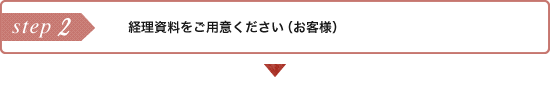 経理資料をご用意ください（お客様）